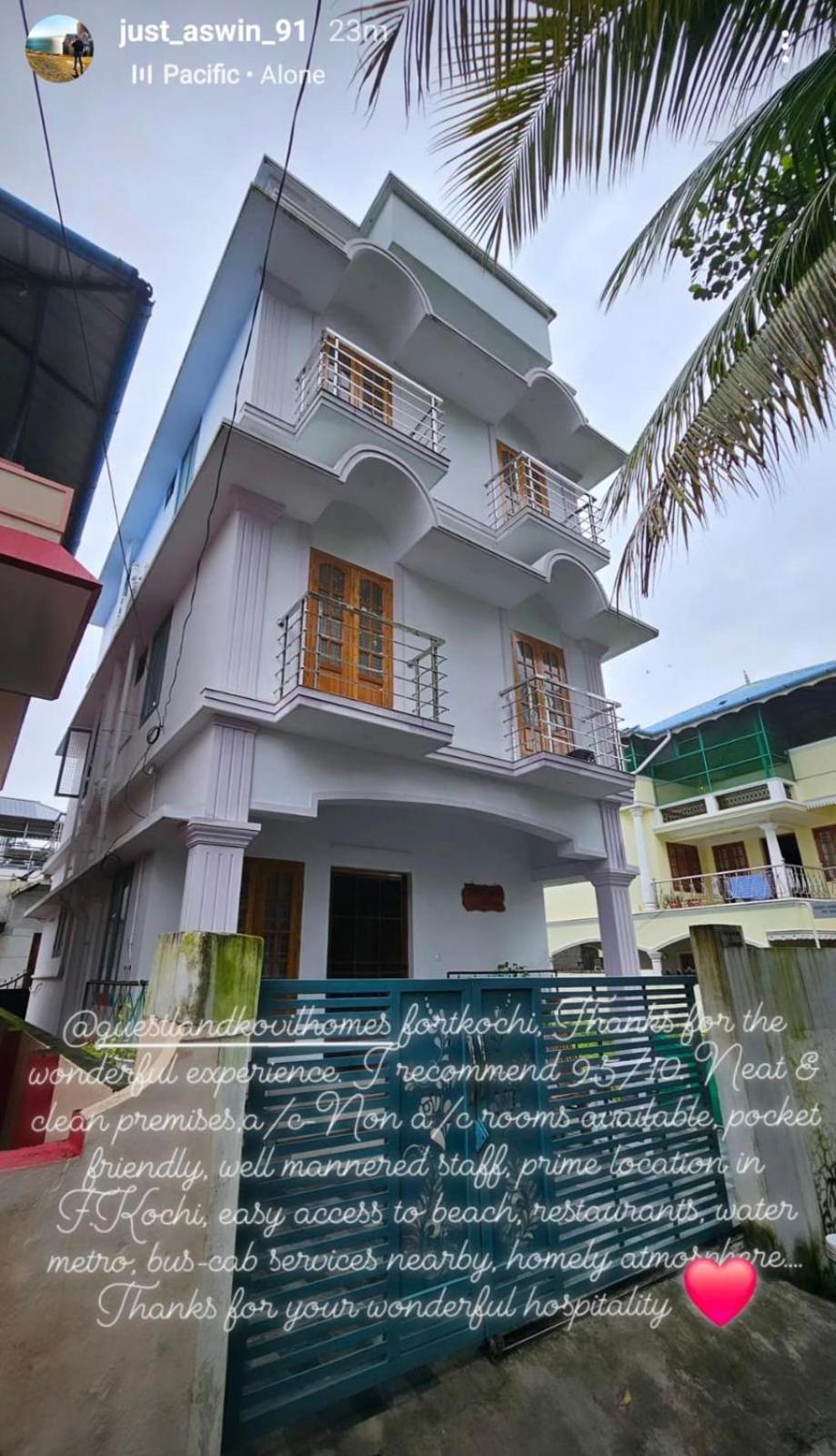 Guestland Homestay Kochi Exteriör bild